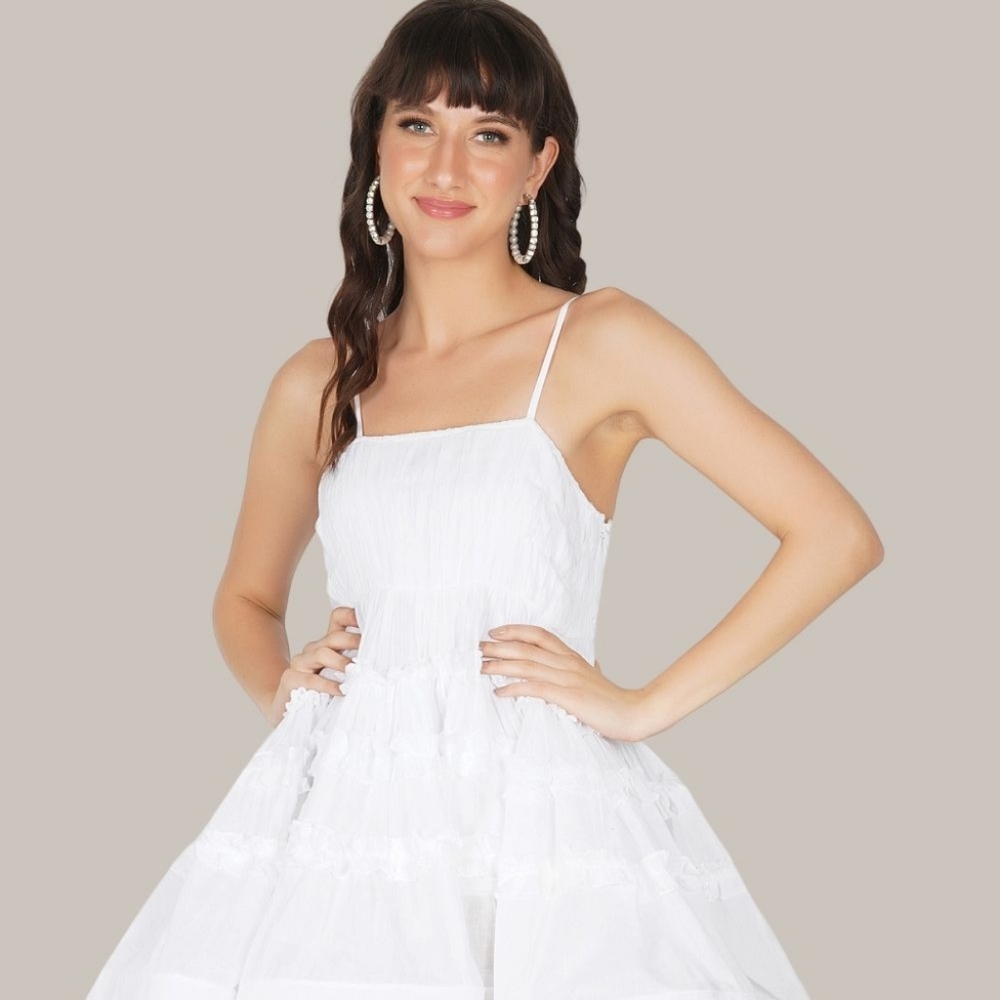 Lace & Beads Cotton Mini Dress, tutu, tulle, fun, flirty, wedding, bridal